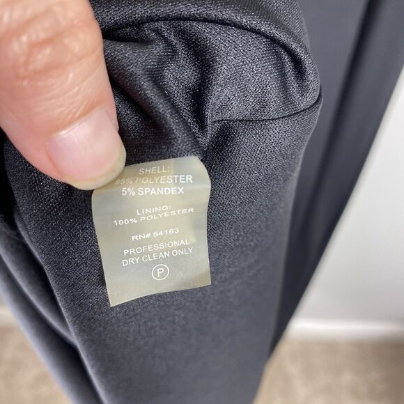 Calvin Klein Black Gown Dress sz 6 Long Sleeve Scoop Neck Formal Party Choir - Picture 5 of 6